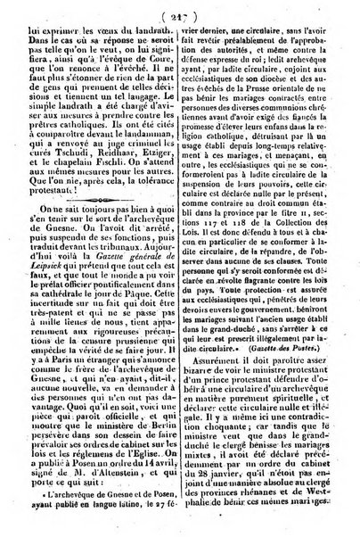 L'ami de la religion journal et revue ecclesiastique, politique et litteraire