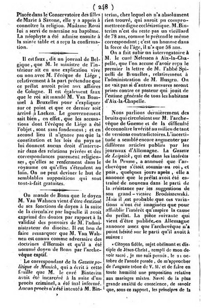 L'ami de la religion journal et revue ecclesiastique, politique et litteraire