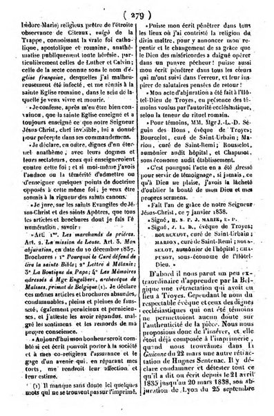 L'ami de la religion journal et revue ecclesiastique, politique et litteraire