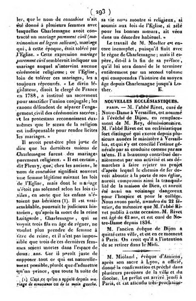 L'ami de la religion journal et revue ecclesiastique, politique et litteraire