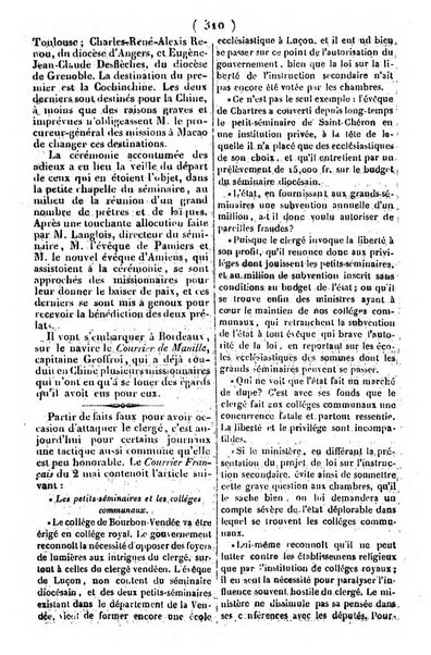 L'ami de la religion journal et revue ecclesiastique, politique et litteraire