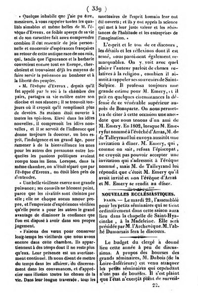 L'ami de la religion journal et revue ecclesiastique, politique et litteraire