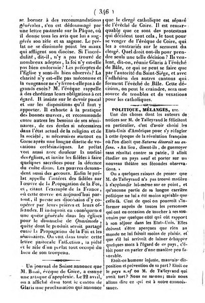 L'ami de la religion journal et revue ecclesiastique, politique et litteraire