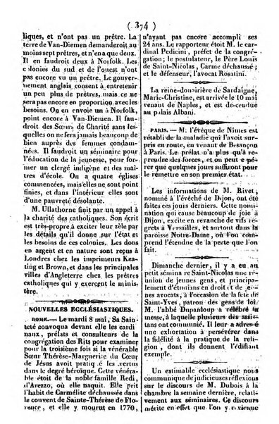 L'ami de la religion journal et revue ecclesiastique, politique et litteraire