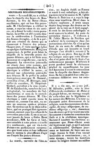 L'ami de la religion journal et revue ecclesiastique, politique et litteraire