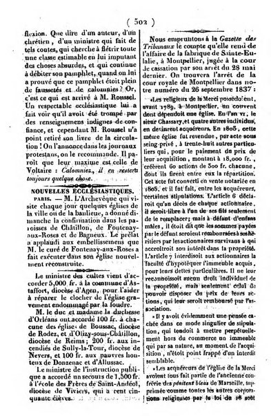 L'ami de la religion journal et revue ecclesiastique, politique et litteraire