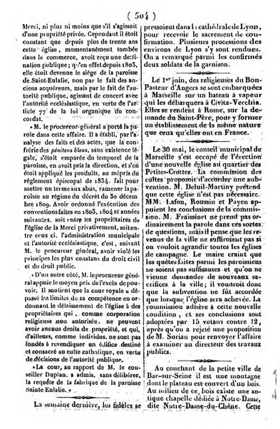 L'ami de la religion journal et revue ecclesiastique, politique et litteraire