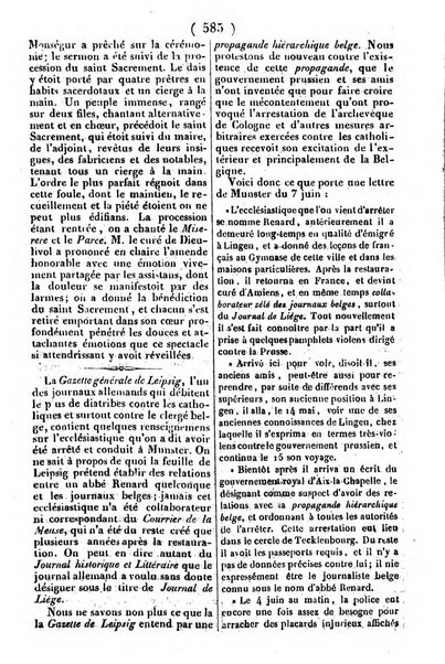 L'ami de la religion journal et revue ecclesiastique, politique et litteraire