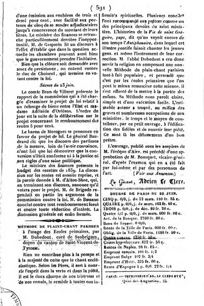 L'ami de la religion journal et revue ecclesiastique, politique et litteraire