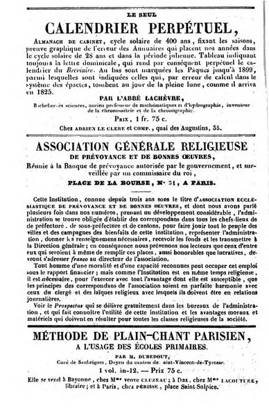 L'ami de la religion journal et revue ecclesiastique, politique et litteraire