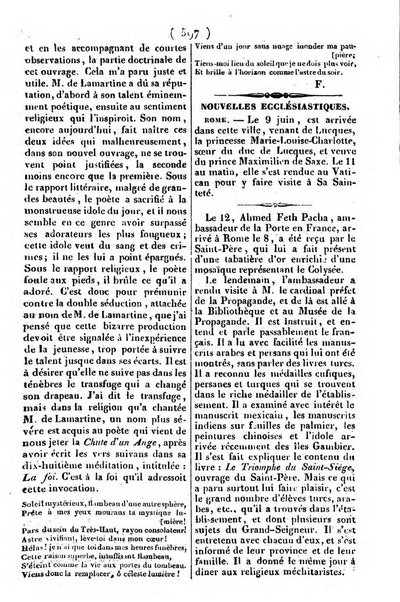 L'ami de la religion journal et revue ecclesiastique, politique et litteraire