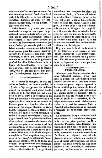 L'ami de la religion journal et revue ecclesiastique, politique et litteraire