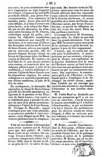 L'ami de la religion journal et revue ecclesiastique, politique et litteraire