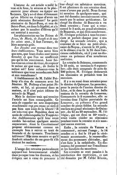 L'ami de la religion journal et revue ecclesiastique, politique et litteraire