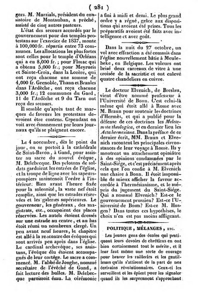 L'ami de la religion journal et revue ecclesiastique, politique et litteraire