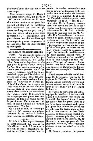 L'ami de la religion journal et revue ecclesiastique, politique et litteraire