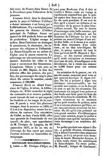 L'ami de la religion journal et revue ecclesiastique, politique et litteraire