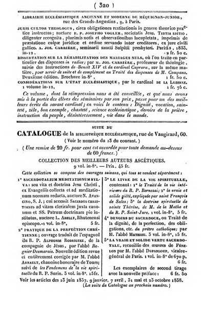 L'ami de la religion journal et revue ecclesiastique, politique et litteraire