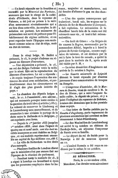 L'ami de la religion journal et revue ecclesiastique, politique et litteraire