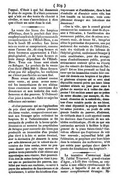 L'ami de la religion journal et revue ecclesiastique, politique et litteraire