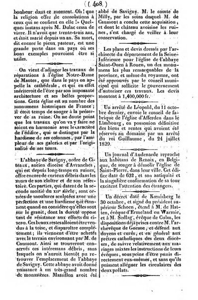 L'ami de la religion journal et revue ecclesiastique, politique et litteraire