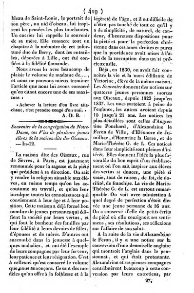 L'ami de la religion journal et revue ecclesiastique, politique et litteraire