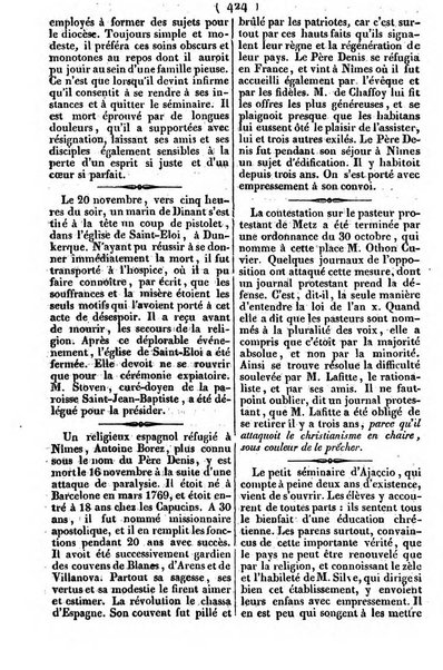 L'ami de la religion journal et revue ecclesiastique, politique et litteraire