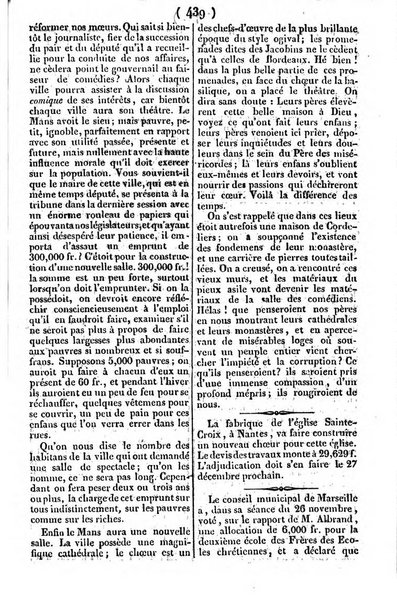 L'ami de la religion journal et revue ecclesiastique, politique et litteraire