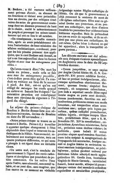 L'ami de la religion journal et revue ecclesiastique, politique et litteraire