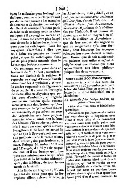 L'ami de la religion journal et revue ecclesiastique, politique et litteraire