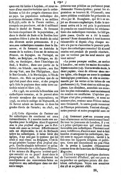 L'ami de la religion journal et revue ecclesiastique, politique et litteraire