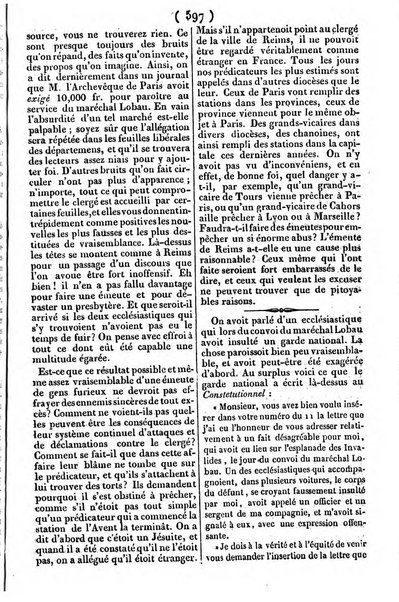 L'ami de la religion journal et revue ecclesiastique, politique et litteraire