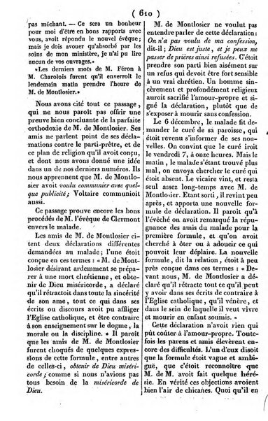 L'ami de la religion journal et revue ecclesiastique, politique et litteraire