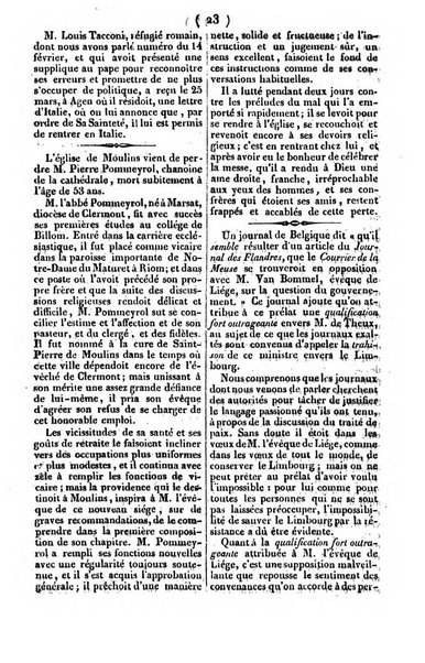 L'ami de la religion journal et revue ecclesiastique, politique et litteraire