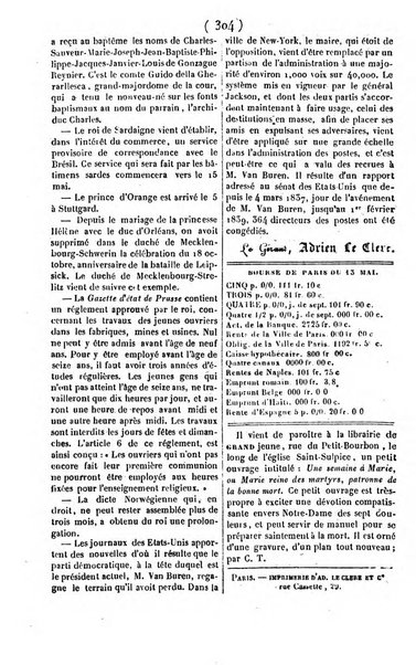 L'ami de la religion journal et revue ecclesiastique, politique et litteraire