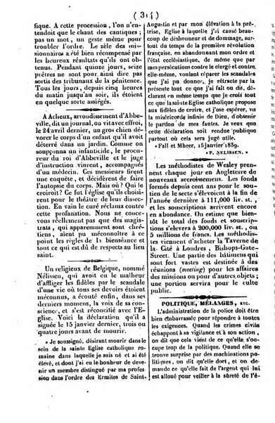 L'ami de la religion journal et revue ecclesiastique, politique et litteraire