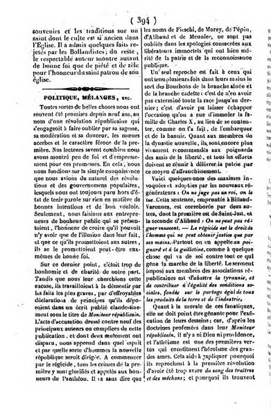 L'ami de la religion journal et revue ecclesiastique, politique et litteraire