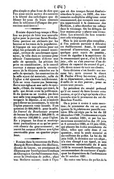 L'ami de la religion journal et revue ecclesiastique, politique et litteraire