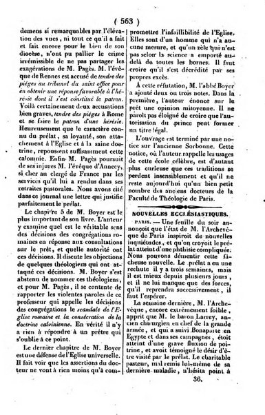 L'ami de la religion journal et revue ecclesiastique, politique et litteraire