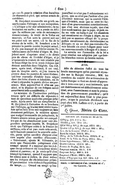 L'ami de la religion journal et revue ecclesiastique, politique et litteraire