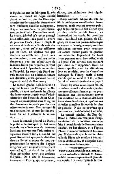 L'ami de la religion journal et revue ecclesiastique, politique et litteraire