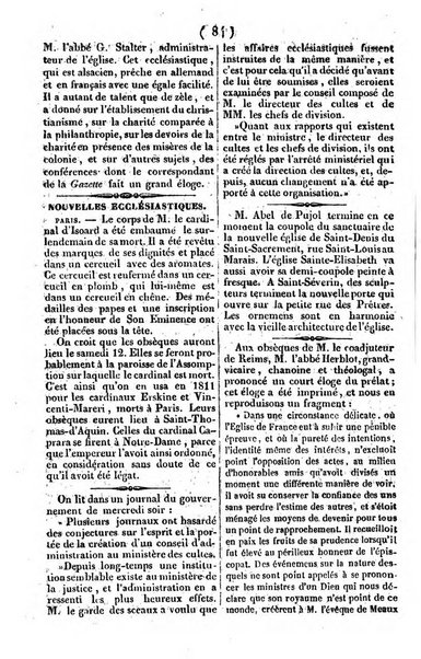 L'ami de la religion journal et revue ecclesiastique, politique et litteraire