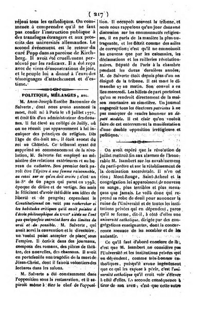 L'ami de la religion journal et revue ecclesiastique, politique et litteraire