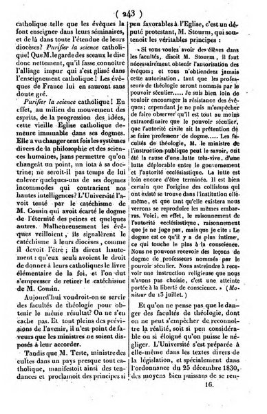 L'ami de la religion journal et revue ecclesiastique, politique et litteraire