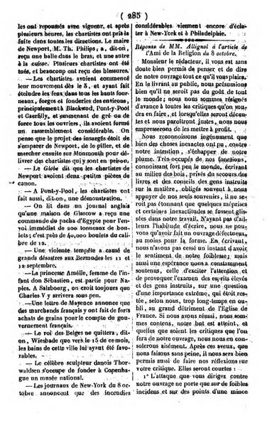 L'ami de la religion journal et revue ecclesiastique, politique et litteraire