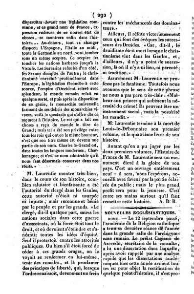 L'ami de la religion journal et revue ecclesiastique, politique et litteraire