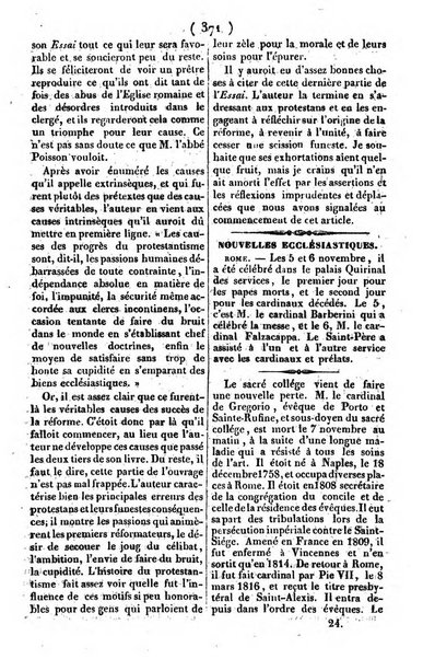 L'ami de la religion journal et revue ecclesiastique, politique et litteraire