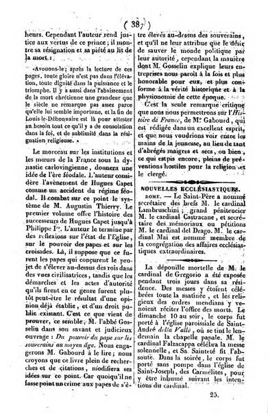 L'ami de la religion journal et revue ecclesiastique, politique et litteraire