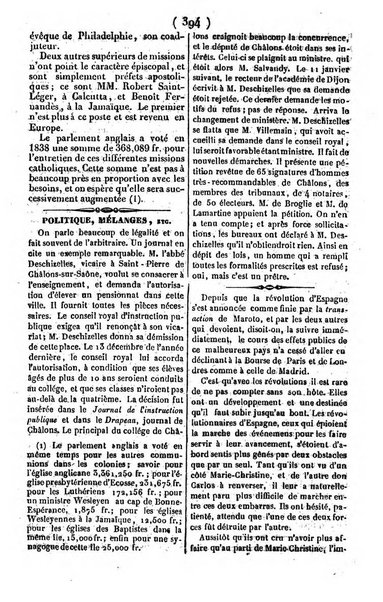 L'ami de la religion journal et revue ecclesiastique, politique et litteraire