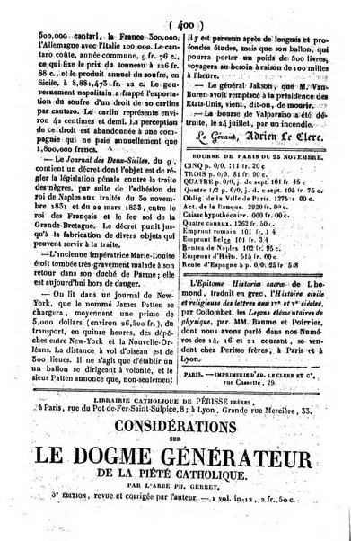 L'ami de la religion journal et revue ecclesiastique, politique et litteraire